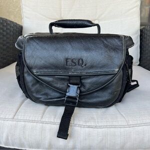 Vintage Genuine Lambskin Leather ESQ Camera Bag